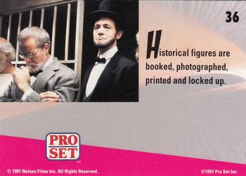 1991 Pro Set Bill & Ted's Most Atypical Movie Cards #36 Historical figures are booked, photographed, Back