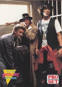 1991 Pro Set Bill & Ted's Most Atypical Movie Cards #37 Bill and Ted execute the jailbreak for the historical Front