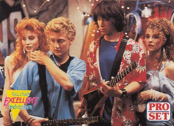 1991 Pro Set Bill & Ted's Most Atypical Movie Cards #45 Wyld Stallyns' music becomes the foundation of society. Front