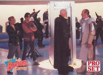 1991 Pro Set Bill & Ted's Most Atypical Movie Cards #54 Evil Bill and Ted reveal that their mission is to Front