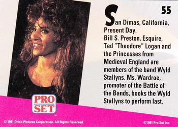 1991 Pro Set Bill & Ted's Most Atypical Movie Cards #55 San Dimas, California, Present Day. Back