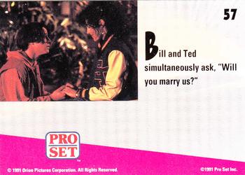 1991 Pro Set Bill & Ted's Most Atypical Movie Cards #57 Bill and Ted simultaneously ask, 