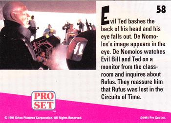 1991 Pro Set Bill & Ted's Most Atypical Movie Cards #58 Evil Ted bashes the back of his head and his Back