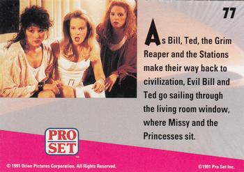 1991 Pro Set Bill & Ted's Most Atypical Movie Cards #77 As Bill, Ted, the Grim Reaper and the Stations Back