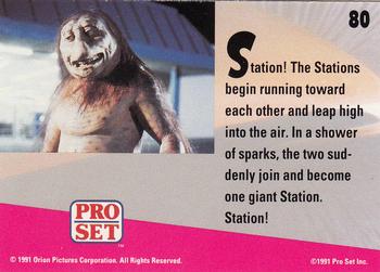 1991 Pro Set Bill & Ted's Most Atypical Movie Cards #80 Station! The Stations begin running toward each other Back