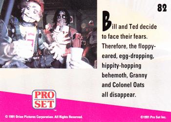 1991 Pro Set Bill & Ted's Most Atypical Movie Cards #82 Bill and Ted decide to face their fears Back