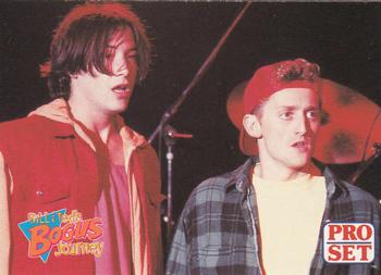 1991 Pro Set Bill & Ted's Most Atypical Movie Cards #84 Evil Bill and Ted stop their music and stare Front