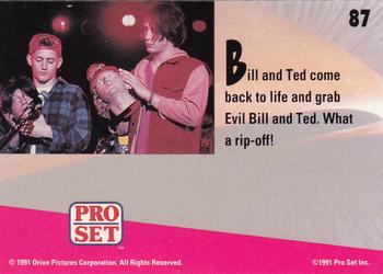 1991 Pro Set Bill & Ted's Most Atypical Movie Cards #87 Bill and Ted come back to life and grab Back