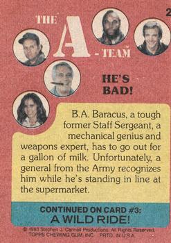 1983 Topps The A-Team #2 He's Bad! Back