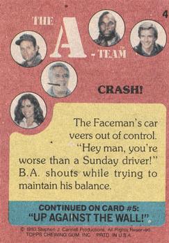 1983 Topps The A-Team #4 Crash!!! Back