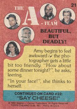 1983 Topps The A-Team #21 Beautiful, But Deadly! Back