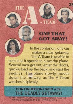 1983 Topps The A-Team #38 One That Got Away! Back