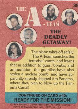 1983 Topps The A-Team #39 The Deadly Getaway! Back