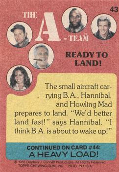 1983 Topps The A-Team #43 Ready to Land! Back