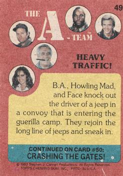 1983 Topps The A-Team #49 Heavy Traffic! Back