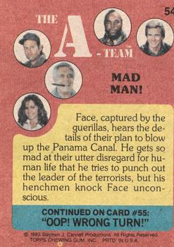 1983 Topps The A-Team #54 Mad Man! Back