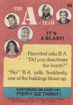 1983 Topps The A-Team #60 It's a Blast! Back