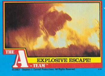 1983 Topps The A-Team #62 Explosive Escape! Front