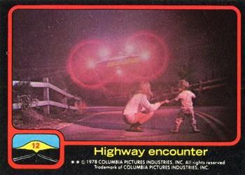 1978 Topps Close Encounters of the Third Kind #12 Highway encounter Front