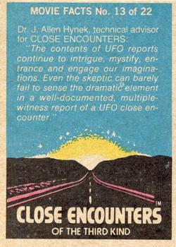 1978 Topps Close Encounters of the Third Kind #54 The bizarre but benevolent space visitors Back