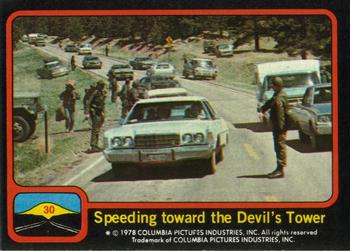 1978 Topps Close Encounters of the Third Kind #30 Speeding toward the Devil's Tower Front