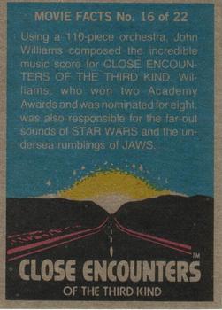 1978 Topps Close Encounters of the Third Kind #56 Her son returned, Jillian watches the aliens in awe! Back