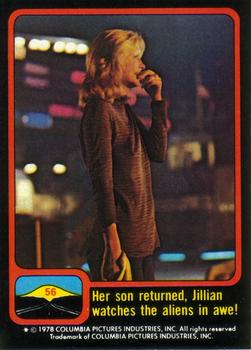1978 Topps Close Encounters of the Third Kind #56 Her son returned, Jillian watches the aliens in awe! Front