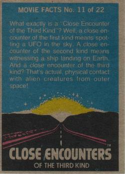 1978 Topps Close Encounters of the Third Kind #57 The alien leader materializes Back
