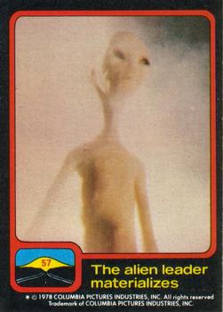 1978 Topps Close Encounters of the Third Kind #57 The alien leader materializes Front