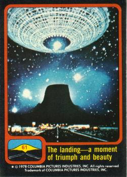 1978 Topps Close Encounters of the Third Kind #61 The Landing--a moment of triumph and beauty Front