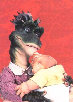 1992 Pro Set Dinosaurs #43 Switched At Birth (Fran & Baby) Front