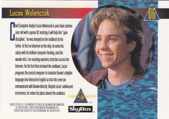 1993 SkyBox SeaQuest DSV #06 Lucas Wolenczak Back