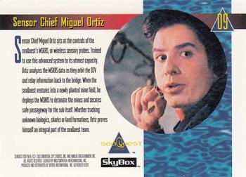 1993 SkyBox SeaQuest DSV #09 Sensor Chief Miguel Ortiz Back