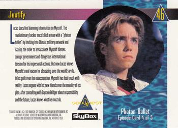1993 SkyBox SeaQuest DSV #46 Justify Back