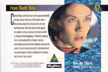 1993 SkyBox SeaQuest DSV #62 From Death Rose... Back