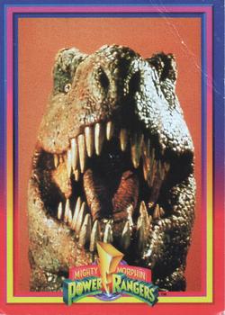 1994 Collect-A-Card Mighty Morphin Power Rangers (Hobby) #10 Tyrannosaurus Dinosaur Front