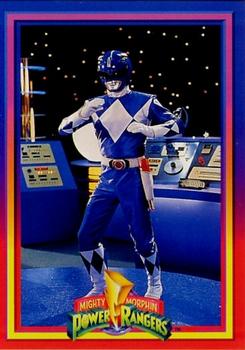 1994 Collect-A-Card Mighty Morphin Power Rangers (Hobby) #34 The Blue Ranger Front