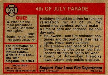 1981 K.F. Byrnes Fire Department #22 4th of July Parade Back