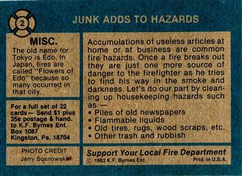 1982 K.F. Byrnes Fire Department #2 Junk Adds to Hazards Back