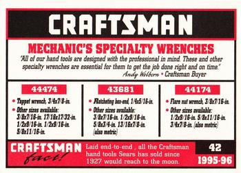 1995-96 Craftsman #42 Wrenches Back