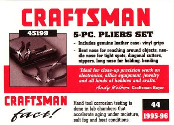 1995-96 Craftsman #44 Mini Pliers Back