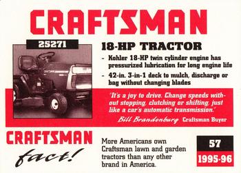 1995-96 Craftsman #57 18hp Tractor Back
