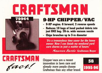 1995-96 Craftsman #58 Chipper/Vac Back