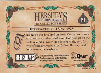 1995 Dart 100 Years of Hershey's #P1 Bitter Sweets Chocolate Back