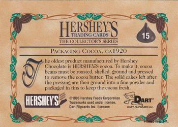 1995 Dart 100 Years of Hershey's #15 Packaging Cocoa, ca 1920 Back
