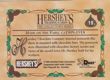 1995 Dart 100 Years of Hershey's #19 Made on the Farm, ca 1909-1918 Back