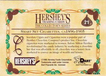 1995 Dart 100 Years of Hershey's #21 Smart Set Cigarettes, ca 1896-1905 Back