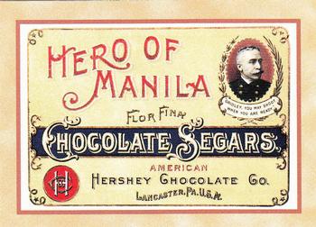 1995 Dart 100 Years of Hershey's #22 Hero of Manila Chocolate Segars, ca 1898 Front
