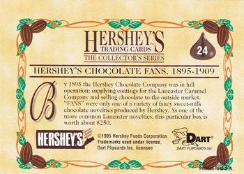 1995 Dart 100 Years of Hershey's #24 Hershey's Chocolate Fans, 1895-1909 Back