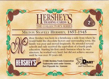 1995 Dart 100 Years of Hershey's #2 Milton Snavely Hershey, 1857-1945 Back